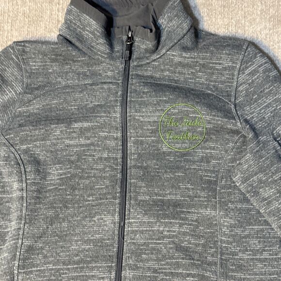 Eddie Bauer Women Lg Full Zip Fleece Collared Jacket, Jade Feather Logo - Picture 2 of 9